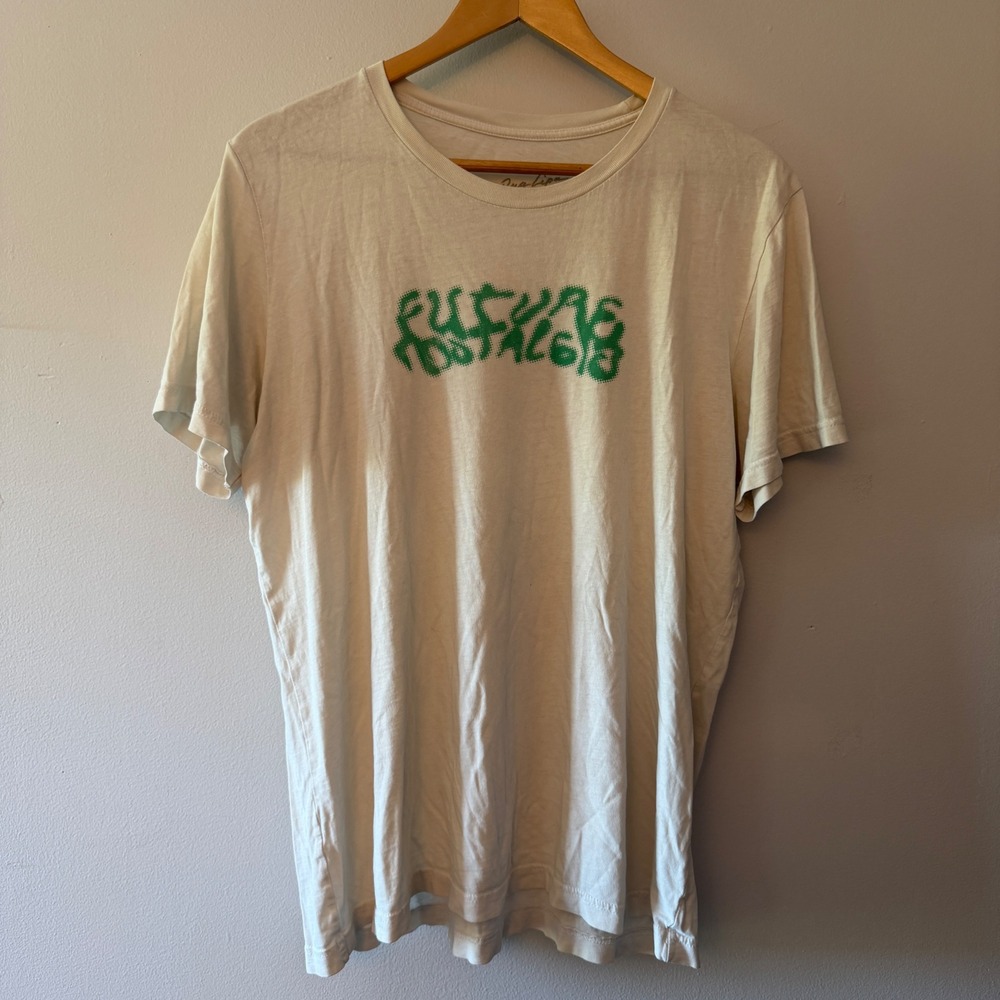Dua Lipa Future Nostalgia 2022 Tour Graphic T-Shirt Cream Green Pink Large
